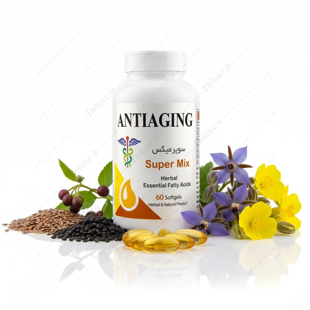 کپسول امگا 3 و 6 گیاهی سوپرمیکس آنتی ای جینگ 60 عدد